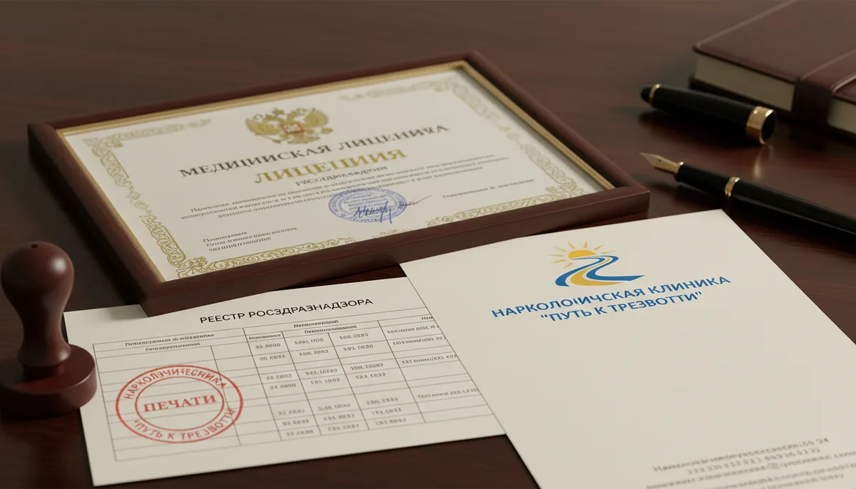 Медицинская лицензия, реестр Росздравнадзора, печать, бланк наркологической клиники